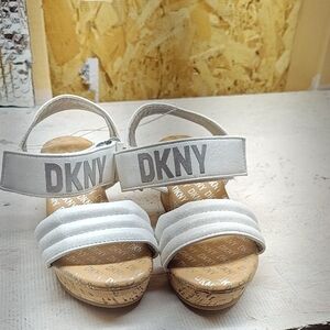 DKNY Open Toe Wedges